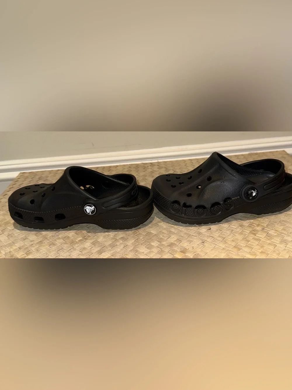 Kids Crocs - Size Children’s 10 - Black Slip-On Clogs - LIKE NEW